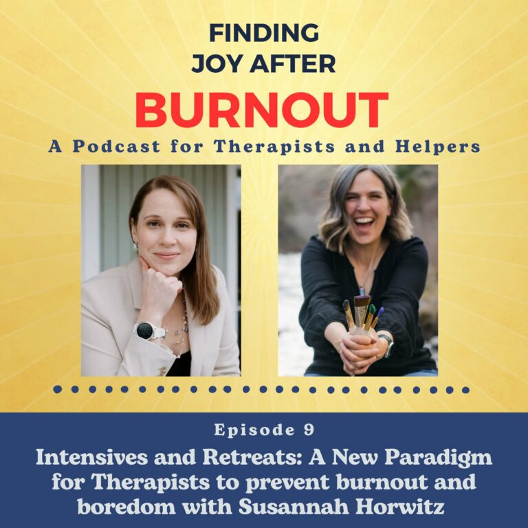 009: Intensives and Retreats: A New Paradigm for Therapists to prevent burnout and boredom with Susannah Horwitz